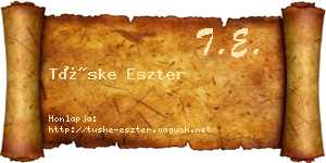 Tüske Eszter névjegykártya
