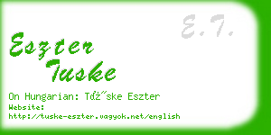 eszter tuske business card